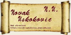 Novak Uskoković vizit kartica